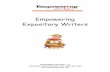 Empowering Expository Writers Handout - schd.wsschd.ws/hosted_files/mptca2016/7d/Empowering Expository Writers... · Empowering Expository Writers EMPOWERING WRITERS, LLC TELEPHONE:
