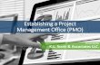 Establishing a Project Management Office (PMO) · Establishing a Project Management Office (PMO) ... value post-implementation ... •Minimal startup risks