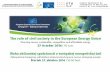 Energy efficiency of buildings - European Economic and ... · Energy efficiency of buildings ... standards for new and existing buildings; Certification schemes for ... Energy performance