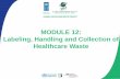 MODULE 12: Labeling, Handling and Collection of Healthcare ... · •Where specialist disposal services exist, ... labeling, handling, and collection of healthcare ... Module 2: The