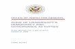 Audit of USAID/Egypt’s Democracy and Governance … OF INSPECTOR GENERAL AUDIT OF USAID/EGYPT’S DEMOCRACY AND GOVERNANCE ACTIVITIES AUDIT REPORT NO. 6-263-10-001-P October 27,