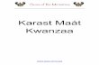 Karast Maat Kwanzaa - Melanin Mixer - Home Pagemelaninmixer.com/writings/Karast Maat Kwanzaa.pdf ·  · 2009-01-19Sons of Ra Ministries Karast. Kwanzaa. Karast Maat Kwanzaa , . .