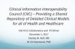 Clinical Information Interoperability Council (CIIC ... · Clinical Information Interoperability Council (CIIC) ... HL7 FHIR Repository of ... •Have practicing front-line clinicians