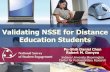 Validating NSSE for Distance Education Studentscpr.indiana.edu/uploads/Validating the NSSE for Distance Education... · Validating NSSE for Distance Education Students ... CB DL CLQUEST