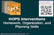 HOPS Interventions - scred.k12.mn.us · homework assignment. The . Homework . Completion . ... Homework Management . ... Homework, Organization, and Planning Skills (HOPS) Interventions: