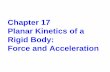 Chapter 17 Planar Kinetics of a Rigid Body: Force and ...taiwan921.lib.ntu.edu.tw/mypdf/MECHAP17.pdf17-13 PROCEDURE FOR ANALYSIS Problems involving kinetics of a rigid body in only