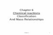 Chapter 6 Chemical reactions Classification And …alpha.chem.umb.edu/chemistry/ch130/seagraves/book_lecture/Chapter...Chapter 6 Chemical reactions Classification And Mass Relationships