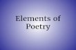 Poetry Elements of - Mr. Ripp's Classroom Website · •By looking at the set up of a poem, ... It can also be a fictional person, an animal or even a thing ... •Rhyme scheme is