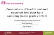 Comparison of traditional and novel on-line blast hole ... · Comparison of traditional and novel on-line blast hole ... Sampling method summary. Test procedure ... RC = Reverse circulation