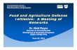 Food and Agriculture Defense Initiative: A Meeting of Nt … · 2015-12-15 · United States Department of Agriculture Animal and Plant Health Inspection Service Plant Protection