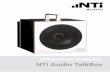 OPERATING MANUAL NTi Audio TalkBox · MiniLINK, Minilyzer, Digilyzer, ... NTi Audio TalkBox features human head-like dimensions. ... simulator of 60 dBA in 1 meter distance.