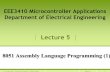 EEE3410 Microcontroller Applications Department … 8051 Assembly Language Programming (1...EEE3410 Microcontroller Applications Department of Electrical Engineering ... Assembly language