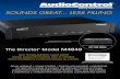 SOUNDS GREAT LESS FILLING - audiocontrol.com 2u chassis actual dimensions 17”w x 11.75”d x 3.5”h sounds great... less filling the director® model m4840 high power amplified