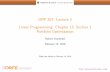ORF 307: Lecture 3 Linear Programming: Chapter 13, Section ...orfe.princeton.edu/~rvdb/307/lectures/lec3_show.pdf · ... Chapter 13, Section 1 Portfolio Optimization ... price formation