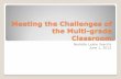 Meeting the Challenges of the Multi-grade Classroom · Meeting the Challenges of the Multi-grade Classroom ... one lesson to all . ... Plan for flexibility: ...