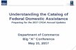 Understanding the Catalog of Federal Domestic Assistance A... · Understanding the Catalog of Federal Domestic Assistance ... FY 2017 Annual Agency Coordinator Forum. GSA – IAE