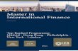 Master in International Finance - IEB · - Introduction to Corporate Finance - Bloomberg Basics ... The Master in International Finance is the best and most complete Finance ... Ex
