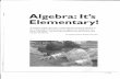 Algebra: It's Elementary! - DePaul Universityqrc.depaul.edu/algebrainitiative/Articles/Algebra...Algebra: It's Elementary! A leading expert provides a rationale for teaching algebra