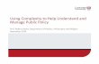 Using Complexity to Help Understand and Manage Public Policy geyer lecture ppt.pdf · Using Complexity to Help Understand and Manage Public Policy ... Complex systems in a biotic
