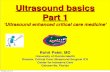 Ultrasound basics Part 1 - University of Florida · Ultrasound basics Part 1 ... Don't hold the probe too tight --> can fatigue you ... Ribs and gas Gas: try shifting with your second