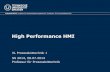 High Performance HMI - Startseite Fakultät Elektrotechnik … · 2014-07-15 · Übersicht •Definition High-Performance HMI Informationsvorverarbeitung und -verdichtung im Rechner