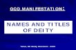 NAMES AND TITLES OF DEITY - Tulsa Christadelphians the four and twenty elders and the four beasts fell down and worshipped God that sat on the throne, saying, ... GOD MANIFESTATION: