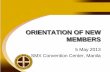 ORIENTATION OF NEW MEMBERS AC Lectures/May 5/1.00 DR. ANTHO… · Members = 183 . REGION 5 = 209 . ... 23 . Central Luzon Chapter . 194 . Southern Luzon Chapter . 258 . Rizal Chapter.