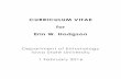 CURRICULUM VITAE for Erin W. Hodgson - Entomology CV Feb 2016 web...CURRICULUM VITAE for Erin W. Hodgson ... Ames, Iowa 50011-3140 Web: ... stink bug, pp 75-77 In Proceedings: ...