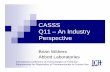 CASSS Q11 – An Industry Perspective · reviewing/ written comments/ revisions until agreed ... Identified as a topic by ICH –Q strategy for ... Q6A chemical entities