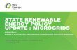 STATE RENEWABLE ENERGY POLICY UPDATE : MICROGRIDSresource-solutions.org/images/events/rem/presentations/2016/... · STATE RENEWABLE ENERGY POLICY UPDATE : MICROGRIDS ... and smart