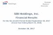 SBI Holdings, Inc. · Strategic . Business . Innovator . SBI Holdings, Inc. Financial Results for the Six-month Period Ended September 30, 2017 (Fiscal Year Ending March 31, 2018)