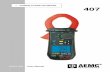 POWER CLAMP-ON METER 407 - AEMC Instruments Auto Power Off ... 3.17.2 Stopping a Recording Session ... 3.27 Power Clamp Meter Template ...