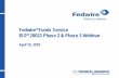 Fedwire Funds Service ISO 20022 Phase 2 & Phase 3 Webinar · national standards bodies that develop international standards ... • “Big bang” implementation to accommodate SWIFT