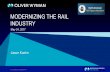 MODERNIZING THE RAIL INDUSTRY · Sources: AAR Analysis of Class I Railroads, Railway Association of Canada Rail Trends, German Railway Market Analysis, UIC database, Oliver Wyman
