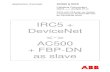 IRC5 + DeviceNet  AC500 + FBP-DN as slave Application Example AC500 & IRC5 Fieldbus Connection IRC5  AC500 PLC IRC5 with DNLean as master connected to AC500-FBP-DN
