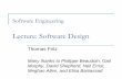 Lecture: Software Design - UZH - Department of Informaticsffffffff-bf5f-189e-0000... · 2017-10-08 · Understand the use of diagrams in software development Create a design for a