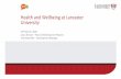 Health and Wellbeing at Lancaster University - hee … · • Managing life skills –cooking, banking • Difficulties with language barriers • New ways of learning and teaching