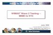 WiMAX Wave 2 Testing -- MIMO & STC - United States Home ... · WiMAX ® Wave 2 Testing --MIMO & STC “WiMAX,” “Mobile WiMAX” and “WiMAX Forum ... (2x1 STC) DL Matrix B (2x2