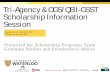 Tri-Agency & OGS/QEII-GSST Scholarship Information Session · Tri-Agency & OGS/QEII-GSST Scholarship Information ... research plan and your credentials with confidence ... OGS/QEII-GSST
