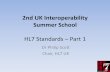 HL7 Standards Part 1 - HL7 UK - Delivering Healthcare ... School/Day1Session2.pdf · HL7 Standards – Part 1 Dr Philip Scott Chair, HL7 UK . Learning Outcomes •Justify the necessity