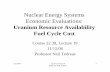 Uranium Resource Availability Fuel Cycle Cost Resource Availability Fuel Cycle Cost Course 22.39, ... Western World Production against Reactor ... FCC FLEET = FCC UOX [% Fleet UOX]