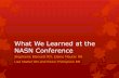What We Learned At The NASN Conference - …tnschoolnurses.com/.../01/What-We-Learned-At-The-NASN-Conference.pdfWhat We Learned at the NASN Conference ... -close with anchoring information