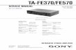 TA-FE370/FE570 - monorailc.atmonorailc.at/data/diy/audio_lofi/TA-FE370_FE570.pdf · service manual integrated stereo amplifier aep model uk model specifications ta-fe370/fe570 photo: