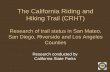 The California Riding and Hiking Trail 09 CRTC CRHT report.pdf · The California Riding and Hiking Trail (CRHT) Research of trail status in San Mateo, San Diego, Riverside and Los