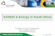SANEDI & Energy in South Africa€¦ · SANEDI & Energy in South Africa Presenter: Dr Karen Surridge Talbot Centre Manager RECORD karenst@sanedi.org.za 17 July 2014