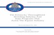 The Kentucky Thoroughbred Breeding Industry And …lrc.ky.gov/lrcpubs/rr406.pdf · The Kentucky Thoroughbred Breeding Industry And ... The Kentucky Thoroughbred Breeding Industry