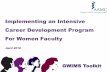 Implementing an Intensive Career Development Program … · Implementing an Intensive Career Development Program For Women Faculty ... Both programs were modeled after the AAMC ...
