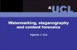 Watermarking, steganography and content forensics - .Watermarking Steganography Content forensics