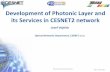 Development of Photonic Layer and its Services in … CEF Networks Workshop Sept. 11th, 2017 Josef Vojtěch Optical Networks Department, CESNET a.l.e. Development of Photonic Layer