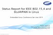 Status Report for IEEE 802.15.4 and 6LoWPAN in Linux Report for IEEE 802.15.4 and 6LoWPAN in Linux Embedded Linux Conference San Jose 2015. Samsung Open Source Group 2 Introduction